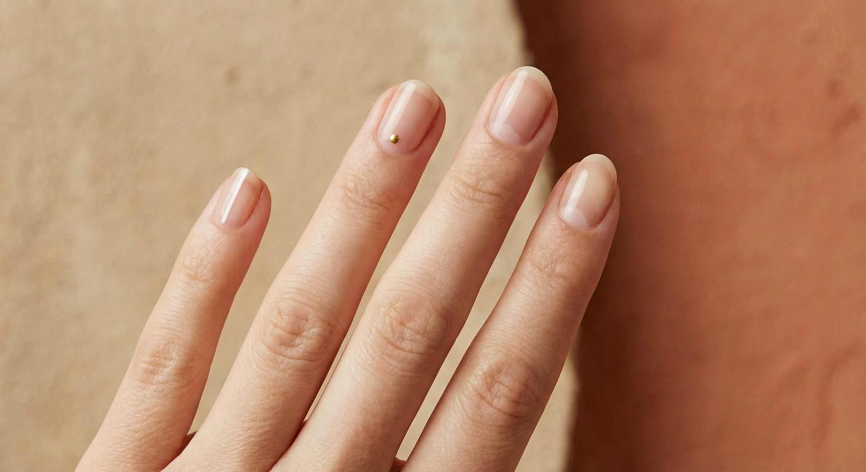 Clean minimalist nail design